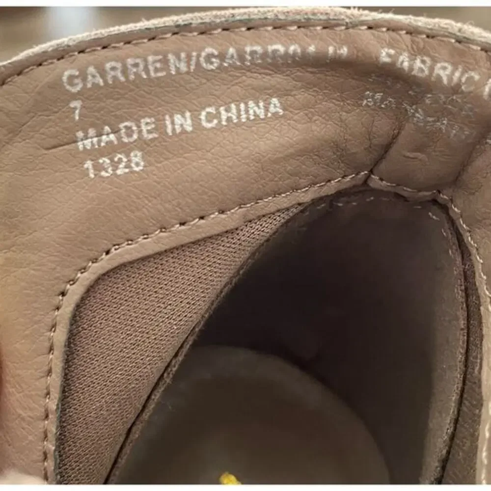 Steve‎ Madden Wedge Ankle Booties Suede Round Toe Side Zip Tan Size 7 Country